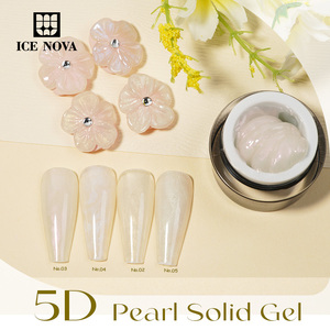 Gel Sólido ICE NOVA 5D Pearl, Gel de Escultura 3D para <span class=keywords><strong>Uñas</strong></span>, Gel Moldeador para <span class=keywords><strong>Uñas</strong></span>, Esmalte Semipermanente, Diseño de Flores - Product Image 6
