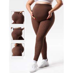 Leggings gainants pour femmes enceintes, ultra-confortables, couleur café, assortis, nouvelle collection 2026, grande taille, pantalon de sport - Product Image 2