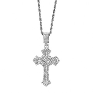Hot Selling Hiphop Style Alloy <b>Cross</b> Pendant Necklace Cool Personalized Stainless Steel <b>Chain</b> Men's Necklaces Wholesale Jewelry - Product Image 6