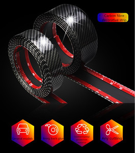 <span class=keywords><strong>Protezione</strong></span> della <span class=keywords><strong>protezione</strong></span> del davanzale della porta del battitacco dell'automobile della striscia della modanatura del cromo automatico della fibra del carbonio - Product Image 3