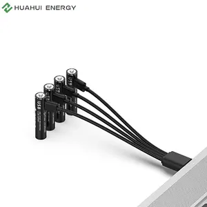 Batteria al litio USB ricaricabile Huahui energy AAA 1.5V 600mWh