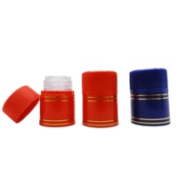 Plástico negro dorado en stock 33*47mm 33*58mm Gin Ron Vodka tapas de botellas plástico no recargable NOPP tapón de rosca para acabado Guala