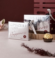Boîte de cadeau de mariage d'impression laser de luxe boîtes de bonbons boîte de cadeau de faveur de dessert de chocolat sucré de fantaisie