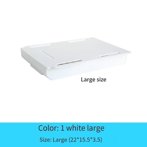 Under the New <b>Desk</b>, Sticky Fixed square Office Stationery Makeup Pen <b>Drawer</b> Storage Box Storage Shelf - Product Image 5