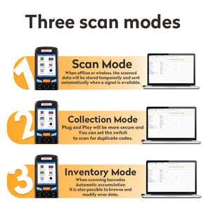 JR RF6000-1D không dây mã vạch thu thập dữ liệu <span class=keywords><strong>PDA</strong></span> thu thập dữ liệu 2.4G dài khoảng cách truyền tải hàng tồn kho máy quét - Product Image 3