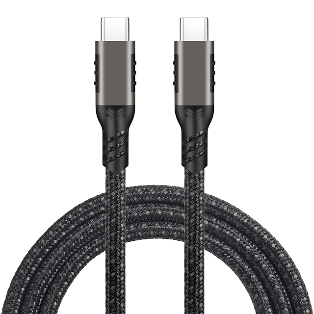 Type C Cable Fast Charging 20Gbps 100W 5A E Marker Chip 4K 60Hz Braided Aluminum Alloy Anti Slip for Laptop Monitor Phone