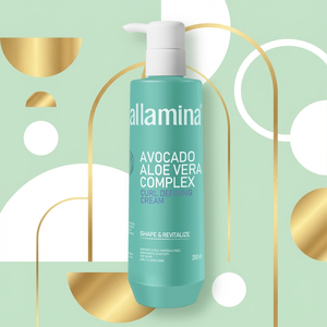 Crème <span class=keywords><strong>coiffante</strong></span> naturelle à l'avocat et à l'aloe vera Pallamina Private Label Organic OEM/ODM pour le contrôle des boucles et la brillance - Product Image 4
