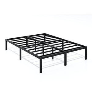 Modern <b>Double</b> King <b>Bed</b> Frame in Easy Assembly Home Furniture with <b>Storage</b> for Bedroom Apartment Hotel School Metal Material - Product Image 2