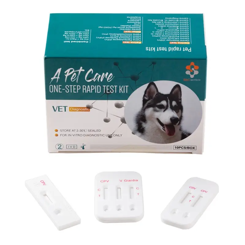 Hot Koop Dierenarts Hond Hond Antigeen Apparaat Antilichaam Ongesneden Vel Voor Cdv/Cpv Snelle Combo Test Kit