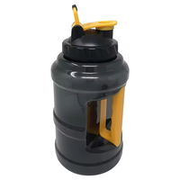 Grande bouteille shaker en plastique sans BPA de 2,5 L, bouteille d'eau pour le sport, la gym, la musculation, gourde d'entraînement
