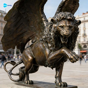Large Size Black <strong>lion</strong> Bronze <strong>Statue</strong> with wings Life Size Brass <strong>lion</strong> <strong>Statues</strong> for Sale - Product Image 2
