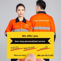 Vêtements de travail personnalisés à manches longues haute visibilité, respirants, unisexes, pour ouvriers, uniformes de travail