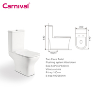 Ensembles de salle de bain modernes en deux pièces avec bidets pour toilettes d'hôtel