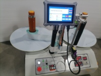 Nouvelle machine de laminage et de rembobinage automatique avec codeur jet d'encre intégré pour impression de date, de numéro de lot, de code QR sur film autocollant pour petits emballages