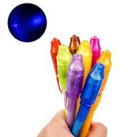 Surligneur magique avec logo personnalisé Stylo à encre invisible Marqueurs créatifs Lumière UV intégrée Papeterie scolaire pour enfants Cadeau