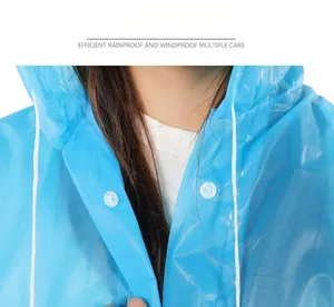 OEM Factory Wholesale Keyword Eco-friendly Waterproof Custom Logo Disposable Rain Coat PE Emergency Rain Poncho Raincoat