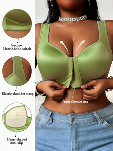 Reggiseni da donna alla moda 2026 con chiusura frontale, copertura completa, senza ferretto, taglie forti, push-up, non imbottiti, senza cuciture, confezione da <span class=keywords><strong>3</strong></span> - Product Image 4