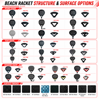 Raquette de beach tennis légère en carbone PP modèle 4050, support OEM/ODM, motif de surface personnalisé, boîte de vente au détail pour les distributeurs
