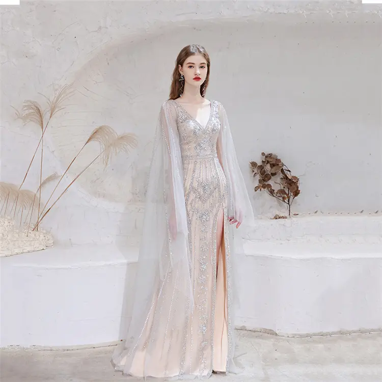 High quality fashion white elegant plus size ladies evening dresses for women