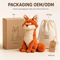 Peluche personnalisée en forme de renard, directement de l'usine, à partir de vos designs (OEM/ODM), poupée de personnage en peluche pour marques IP originales