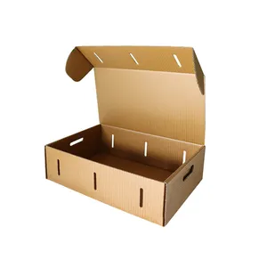 High Quality Seafood Wax Coated Cardboard Waterproof Paper Box Wax Produce Cartons