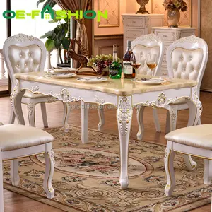 OE-FASHION fabbrica diretta uso domestico tavoli e sedie per villa tavolo da pranzo rotondo in legno di famiglia tavolo da pranzo 6 sedie