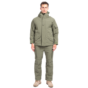 Combinaison imperméable coupe-vent d'hiver G8 FG Camo Green Khaki Digital Grey avec veste et pantalon en polaire amovible - Product Image 4
