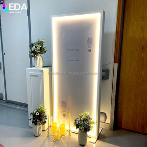LEDA New Design LED White Acrylic PVC <b>Backdrop</b> <b>Stand</b> Arch for Wedding Party Events Decoration - Product Image 4