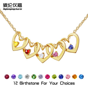 Colgante <span class=keywords><strong>de</strong></span> Corazón Retorcido <span class=keywords><strong>de</strong></span> Bambú con Diamantes, con Piedra <span class=keywords><strong>de</strong></span> Nacimiento <span class=keywords><strong>de</strong></span> <span class=keywords><strong>Diciembre</strong></span>, Estilo Europeo y Americano, DIY, Regalo para el Día <span class=keywords><strong>de</strong></span> la Madre - Product Image 2