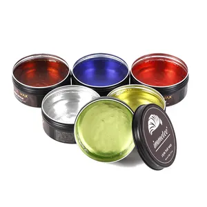 OEM/ODM lilin warna rambut Pomade gelombang 120g/150g Gel penata lilin rambut berbasis air untuk pria