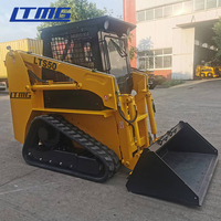 LTMG LTS50 LTS65 mini skid steer loader track small site operation 1000kg controllo idraulico track loader skid steer con cabina