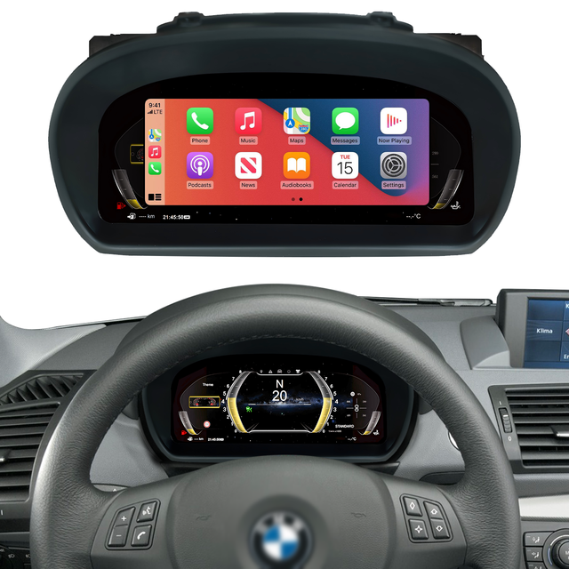 1 Series E87 Dashboard Displayer Digital Cluster Instrument Speedometer Wireless Apple CarPlay for BMW 1 Series
