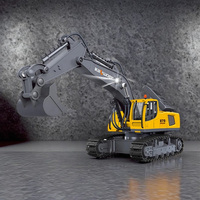Lehoo Toys Kaliwo 13550 1/18 10CH Excavatrice RC Expert en Alliage Rechargeable Rotative 2.4G Télécommandée par Application