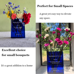 Jarrón de acrílico transparente decorativo con sabor artístico y cultural moderno, florero estilo libro para el <span class=keywords><strong>hogar</strong></span> y la Oficina para decoración del <span class=keywords><strong>hogar</strong></span> - Product Image 4
