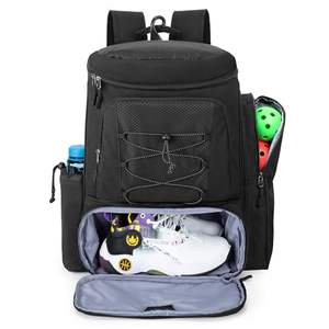 Portable Waterproof Pickleball Padel Racket Bag with <b>Shoe</b> Pocket Free Sample Made of Durable Polyester - Product Image 2