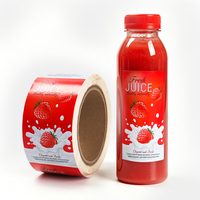 Étiquettes personnalisées pour emballages alimentaires de jus de fruits, résistantes à l'eau et aux basses températures, en vinyle, pour bouteilles de jus, autocollants UV