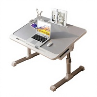 Bureau d'ordinateur portable pliable avec design ergonomique réglable en hauteur pour étudiants et adultes à domicile pour le travail, les jeux et les études