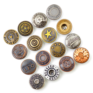 Tùy Chỉnh Logo Thương Hiệu Kim Loại Đồng Brass Denim Nút Và Đinh Tán Nhà Sản Xuất Mạ <span class=keywords><strong>Jeans</strong></span> Nút Cho Quần Áo <span class=keywords><strong>Jeans</strong></span> Denim - Product Image 3