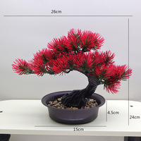 Plantes vertes artificielles en plastique en gros, arbres en pot, bonsaï pour le bureau