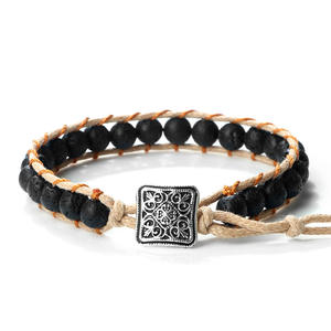 Bracelet en pierres semi-précieuses de 8 mm pour homme, cadeau de bijoux, yoga, méditation, perles d'œil de tigre, bracelet en pierre enveloppant - Product Image 4