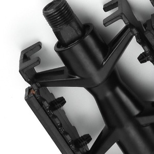 Pédales de vélo de montagne en aluminium, axe en acier, roulement à billes, antidérapantes, noires, pour vélos de montagne - Product Image 3