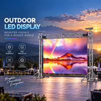 Mur d'écran LED extérieur clé en main 5m x 3m, panneaux 500x500mm, pas de pixel P19-P48, affichage couleur, étanche IP65, garantie 3 ans pour événements