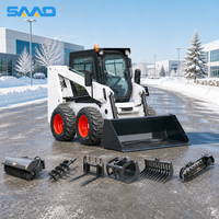 Pengiriman Gratis Mini Skid Steer Loader Snow Blade Snow Blower Lawn Mower Breaker Hammer Mole Plough Attachment