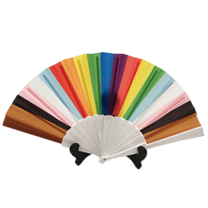 カスタムロゴ印刷入り23cmスペイン製竹製折りたたみ扇子、結婚式や販促用、お手頃価格で - Product Image 3