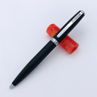 Stylo plume à encre noire de marques exclusives avec pointe en feutre doré pour l'écriture des étudiants dans une boîte cadeau en métal laiton