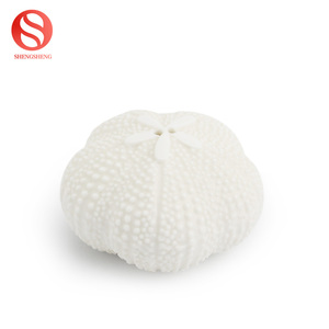 De cerámica blanca, <span class=keywords><strong>caracol</strong></span> de mar diseño de concha de sal y pimienta con placa - Product Image 4