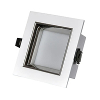 Downlight Commercial Intérieur 7W, Plafonnier Encastré 75mm, Downlights Encastrés 220V Carré Rond SMD LED pour Éclairage