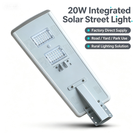 Lampe solaire LED DC SMD à bas prix, étanche IP65, en aluminium, avec détecteur de mouvement, commande par application/télécommande, utilisation sur autoroute, 20W, réglable, CCC