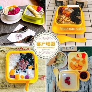 Melamine syrup bowl, creative <b>plastic</b> taro ball sago dessert bowl, shaved ice bowl, grass jelly, fruit salad tableware <b>set</b> - Product Image 1