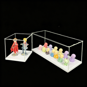Vente en gros de boîtes de rangement modernes en acrylique transparent anti-poussière avec éclairage LED pour figurines, voitures miniatures, blocs de construction, présentoir - Product Image 1